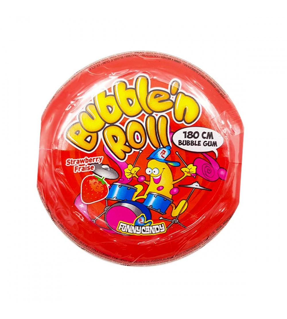 Bubble´n Roll 180cm Bubble Gum Himbeere & Erdbeere 58g (Helal)