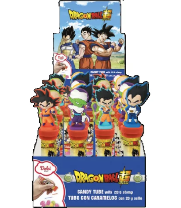 Dragon Ball Super Figur & Stempel mit Süßigkeiten 8g